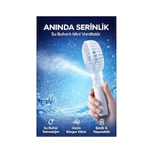 Mini Vantilatör Şarjl Edilebilir El Fanı Su Buharlı ,masaüstü Ve Taşınabilir El Fanı,3 Hız Kademeli Beyaz
