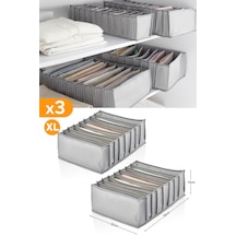 Serstil 2 Adet - 8 Gözlü Gri Benekli Çekmece İçi Düzenleyici Organizer Xlarge Diğer