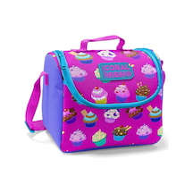 Coral High Pembe-Mor Cupcake Baskılı Termoslu Beslenme Çantası -