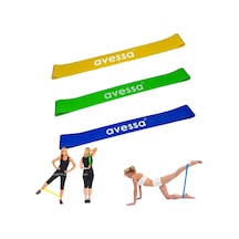 3 Adet Hafif-orta-sert Direnç Pilates Yoga Spor Bandı 285x30x1 Mm - 1,5 Mm - 1,30 Mm Çok Renkli