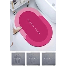 Süper Su Emici Kaymaz Tabanlı Paspas Pembe