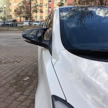 Sts Oto Aksesuar Hyundai Accent Blue Sinyalli Batman Yarasa Ayna Kapağı Piano Black Abs Plastik (01)