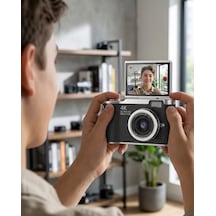 4k Dijital Kamera 48 Mp 8x Zoom Ve 180 Derece Flip Ekran Vlog Çekim Özellikli - Lisinya