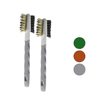 2pcs Çift Taraflı Tel Başlı Tel Fırça Sert - Daha Sert Tel Çıkarı