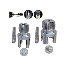 6484 Pvc Pprc Boru İç Ve Dış Diş Açma Aparatı 20/25 Mm 2'li Set