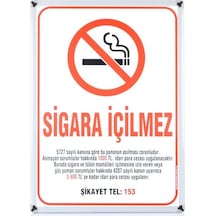 Akyazı Sigara İçilmez Panosu 50X70 0510Alüniyum Çerçeve