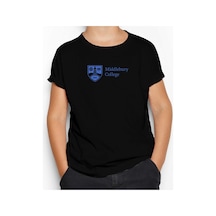 Zepplin Giyim Middlebury College Logo Siyah Çocuk Tişört Siyah