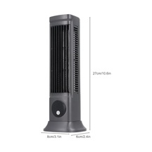 Hp-f21 Usb Şarjlı Sessiz Kule Tipi Masaüstü Mini Fan 3 Kademe Ofis Tipi Soğutucu Kule Fanı Acı Kahverengi