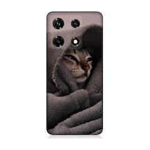 İnfinix Note 30 Pro Uyumlu Bataniye Altında Kedi Desenli Silikon Kılıf