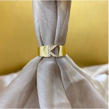 Çgk Çiğdem Gürel Kuyumculuk K Harf Altın Yüzük Gold