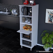 Modilayn Silva Loya 1 Kapaklı 59,6 X194,6 X56 Cm Özel Ölçü Kapaklı Mini Midi Mikrodalga Fırın Dolabı