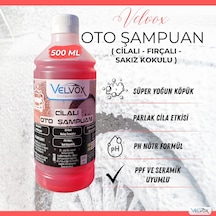 Velvox Cilalı Oto Şampuanı 500 Ml Süper Yoğun Köpük Ph Nötr 1:60 Konsantre Seramik & Ppf Uyumlu Nano Boya Koruma Antistatik Araç Şampuanı Sakız Kokulu