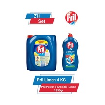 Pril Limon 4 Kg & Pril Power 5 Artı Etki Limon 1350gr 2'li Set set-hnkdtj-5213-6162