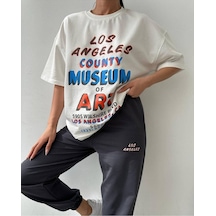 Art Baskılı T-shirt Eşofman Altı Jogger-baskılı Alt Üst Eşofman Takım Oversize Bisiklet Yaka Gri Art Baskılı T-shirt Eşofman Altı Jogger-baskılı Alt Üst Eşofman Takım Oversize Bisiklet Yaka Gri