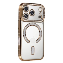 Apple İphone 17 Pro Joke Simli Magneticsafe Kılıf - Gold 0.2M-Çok Renkli