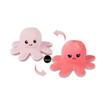 Mod Değiştiren İki Yüzlü Ahtapot Peluş 25 Cm PEMBE