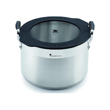 Masterpro Paslanmaz Çelik Tencere İndüksiyonlu İç İçe Geçme Özellikli Çok Fonksiyonlu Tencere Kapaklı 24 Cm Smart Serisi 3779