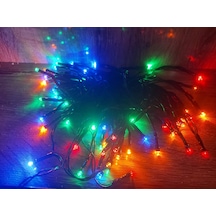 10m 100 Led Pilli 2 Kademeli Rgb Işık Siyah Kablo