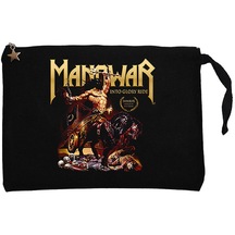 Manowar Into Glory Ride Siyah Clutch Astarlı Cüzdan / El Çantası