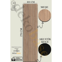 Meşe 100x270 Cm Yeni Nesil Akustik Ahşap Duvar Paneli
