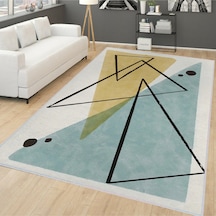 Rovigo Home Dijital Baskı Yıkanabilir Kaymaz Taban Salon Halısı  RVG1740 Çok Renkli