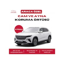 Togg T10x Buz Ve Kar Önleyici Aynalı Cam Koruma Örtüsü - 4 Mevsim Güneş Korumalı
