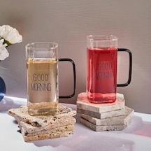 Perottii 15867 Cortes Morning 2'li Kupa - Şeffaf - 400 Ml Renkli