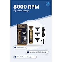 Tıraş Makinesi Usb Şarjlı Saç Ve Sakal Kesme Rpm 1200mah Altın Re