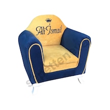 Isme Özel Şeritli Çocuk Koltuğu Karışık Renkli (316563816) Lacivert - Sarı