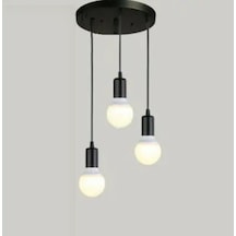Mylights Retro Üçlü Metal Sarkıt Avize 3C Cm