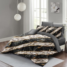 Monohome Nevresim Takımı Çift Kişilik 3D Pamuk Saten Zebra Marble Zebra