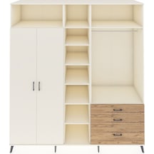 Kronos Dolap 9 Raflı 3 Çekmeceli 2 Askılı 220x59x243 Aytaşı-aytaşı/çam Aytası/atlas Çam - Aytası