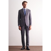 İmza Füme Kırlangıç Yaka Kendinden Desenli Esnek Bel Slim Fit 6 Drop Takım Elbise 1001255168 Füme