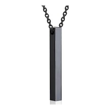 Unisex Siyah Renk Bay & Bayan Çubuk Kolye Çok renkli