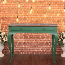 Roys Ahşap 120 Cm Çekmeceli Yeşil Koyu Ceviz Dresuar Ahşap