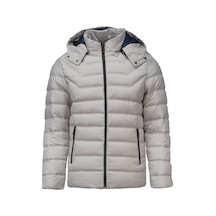Hatemoğlu Taş Slim Fit Hakim Yaka Kapüşonlu Şişme Mont 2963511 Taş