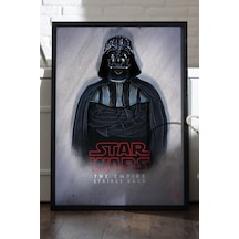 Star Wars Darth Wader Siyah Ahşap Çerçeveli Poster, Film Duvar Tablosu