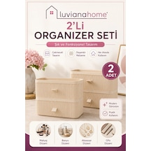 Çekmeceli Xl Makyaj Takı Kozmetik Parfüm Krem Serum Düzenleyici 2'li Organizer Çok Renkli