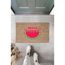 Pembe Kapı Önü Paspası Karpuz Desen K-3278 Renkli