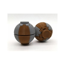 Alvera Press Küresi 3d Baskı Dönüşen Mekanik Fidget Stres Oyuncağı-kahverengi-gri 24299704