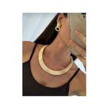 Lunarie 14k Kaplama Büyük Oval Vintage Küpe Vıp Gold Çerçeveli Altın 18783512