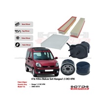 Renault Kango 1.5 Dcı Filtre Bakım Set 2003-2010 4'lü
