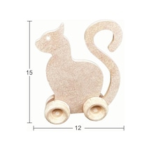 Ahşap Oyuncak Kedi 15x12cm Oy108
