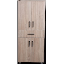 Çok Amaçlı Dolap Hard Model Parlak Cordoba Suntalem 5 Raf 1 Çekmece 180 El Yapım Ahşap