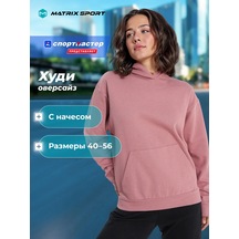 Matrix Sport Kadın Oversize Kapüşonlu Sweatshirt 476011428 Pembe