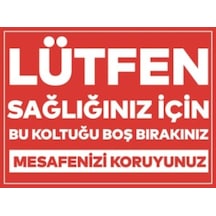 Sosyal Mesafenizi Koruyun Laminasyonlu Zemin Etiketi