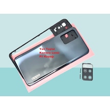 Tkgz - Oppo A54 Full Kasa Arka Kapak Batarya Kapağı - Siyah Çok Renkli
