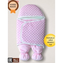 Pembe Kız Bebek Dış Kundak & Ayaklı Uyku Tulumu - %100 Pamuklu Astronot Tulum Pembe