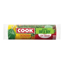 Cook Eko Büzgülü Çöp Torbası Çam Kokusu Orta 30'lu 4 Adet