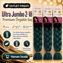 3 Paket / Afrika Örgüsü Ve Rasta İçin Sentetik Ombreli Saç 2/18 - Elm-01-892133 Karışık - Çok Renkli